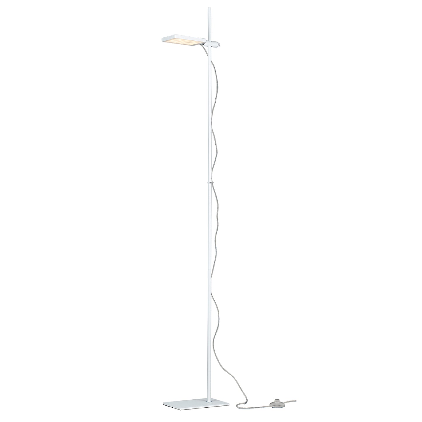 Piantana LED BOOK in alluminio bianco con diffusore orientabile