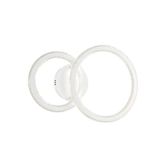 Plafoniera LED BRYANT con due diffusori diamantati 45W 4000K (luce naturale)