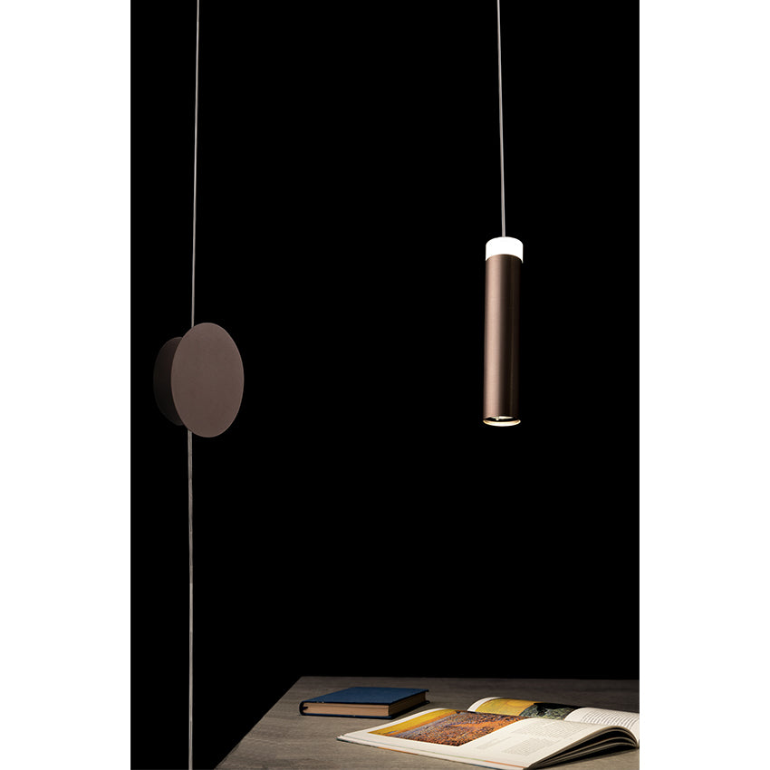 Applique LED CANDLE in alluminio bronzo con cavo regolabile e presa, luce biemissione