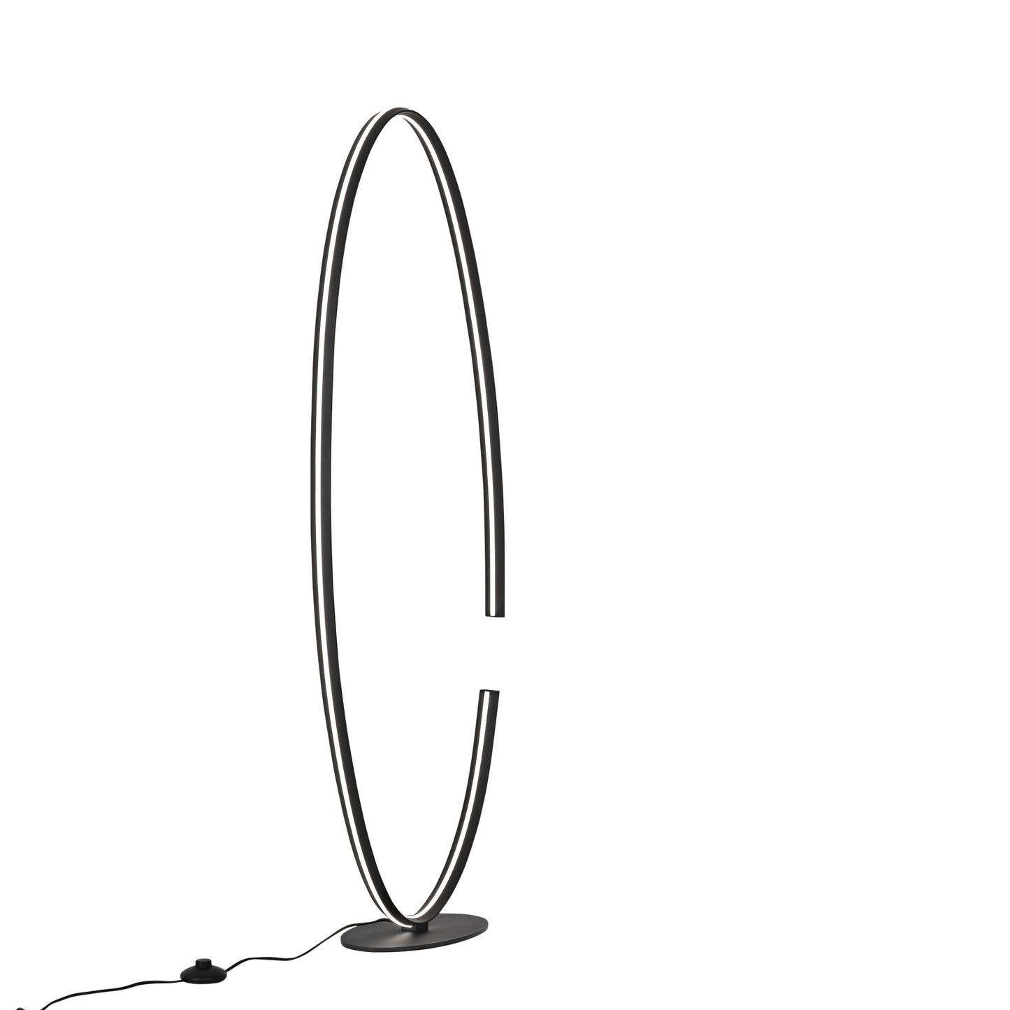 Piantana LED CLARKE in alluminio nero 3000K (luce calda)