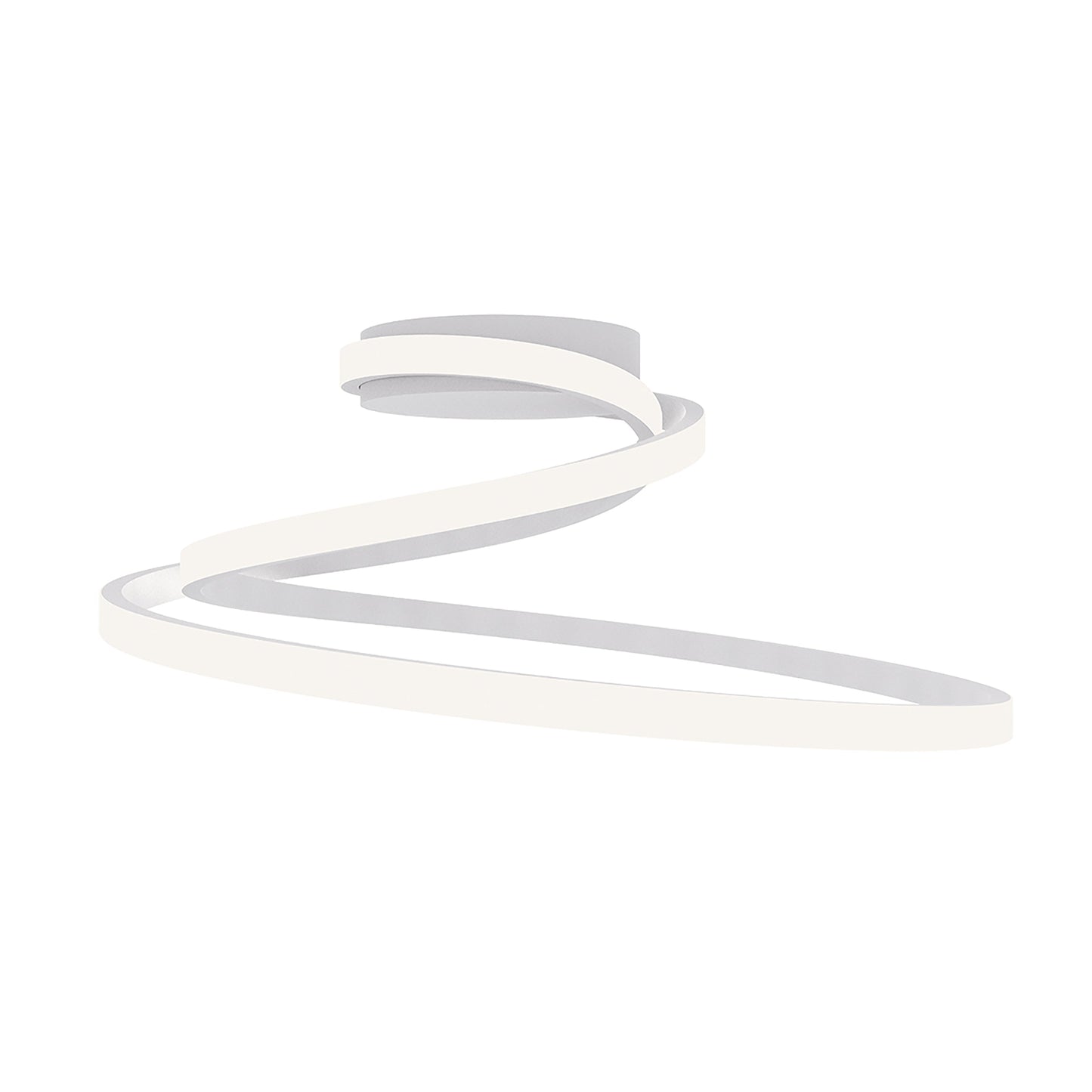 Plafoniera LED COASTER in alluminio bianco con interruttore CCT