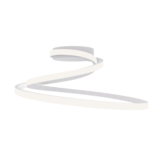 Plafoniera LED COASTER in alluminio bianco con interruttore CCT