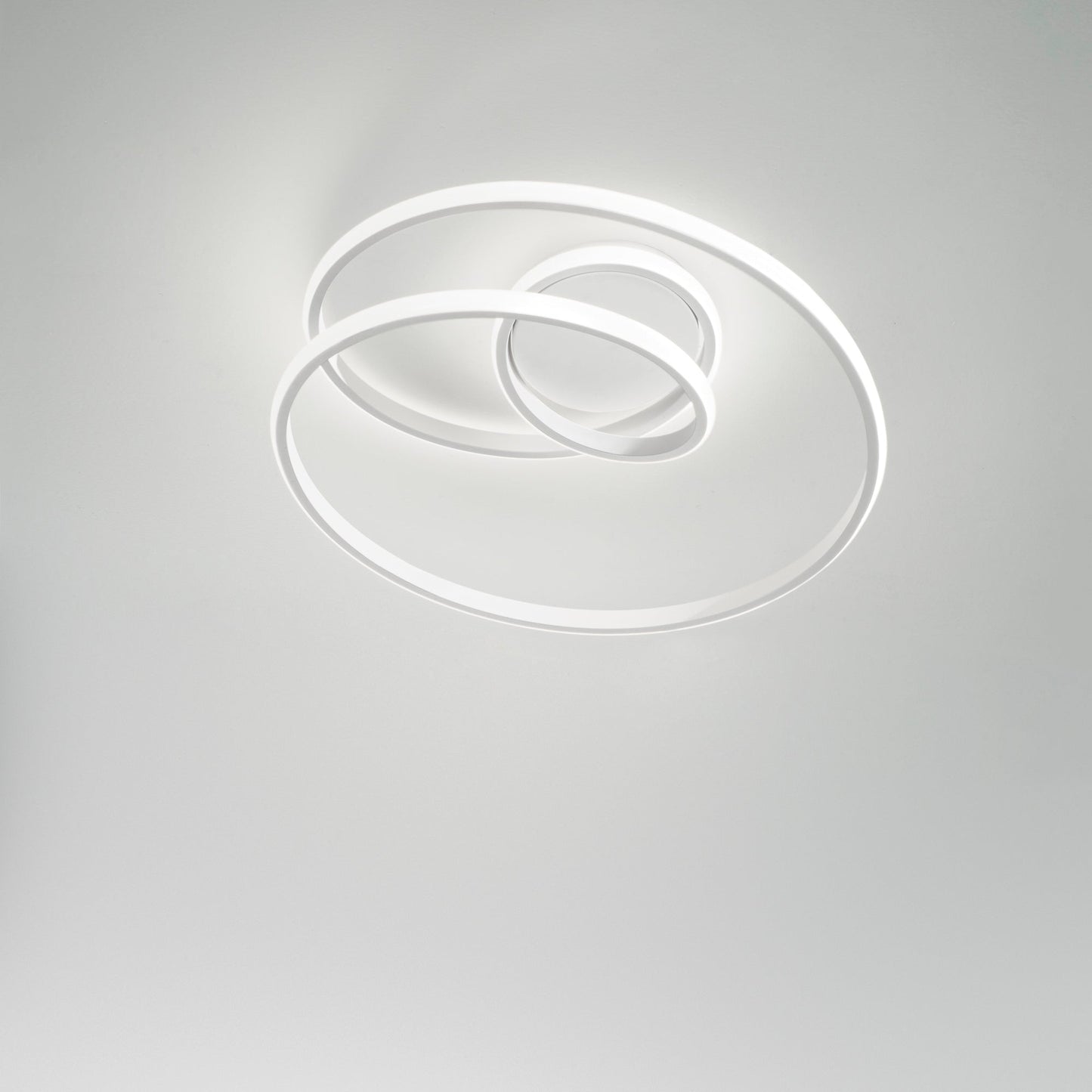 Plafoniera LED COASTER in alluminio bianco con interruttore CCT