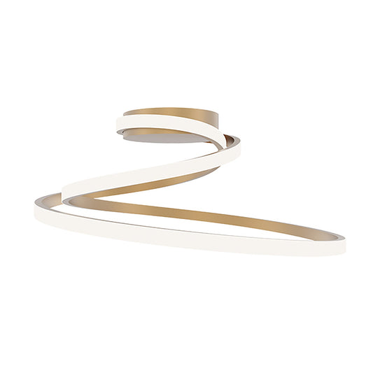 Plafoniera LED COASTER in alluminio oro con interruttore CCT