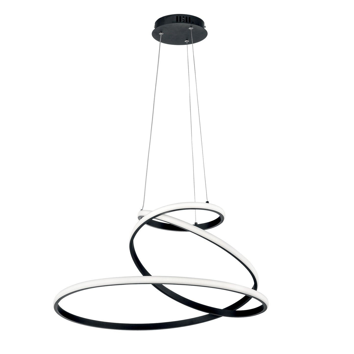 Sospensione LED COASTER in alluminio nero con interruttore CCT