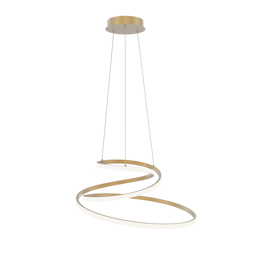 Sospensione LED COASTER in alluminio oro con interruttore CCT