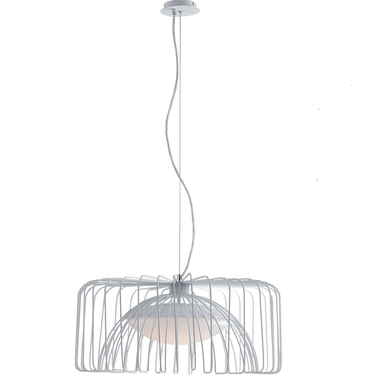Lampadario a sospensione COUGAR in metallo bianco 24W 4000K (luce naturale)