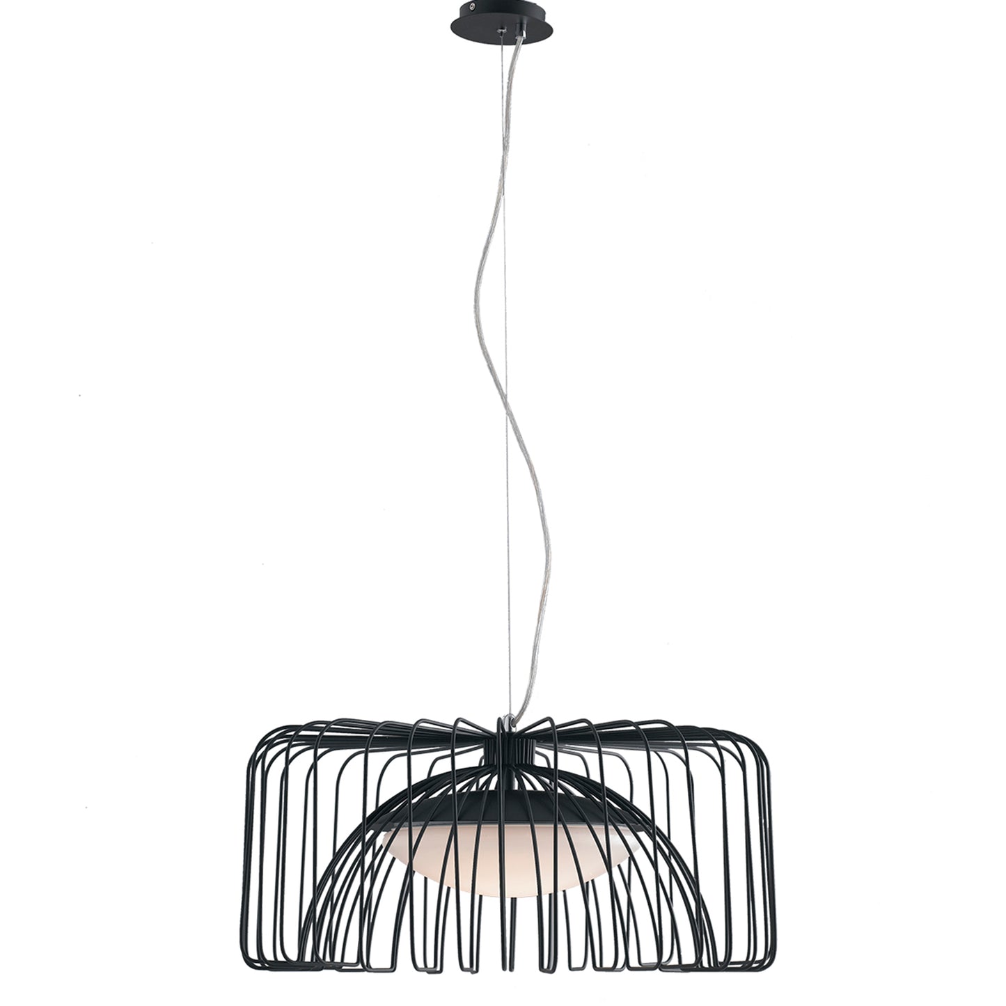Lampadario a sospensione COUGAR in metallo nero 24W 4000K (luce naturale)