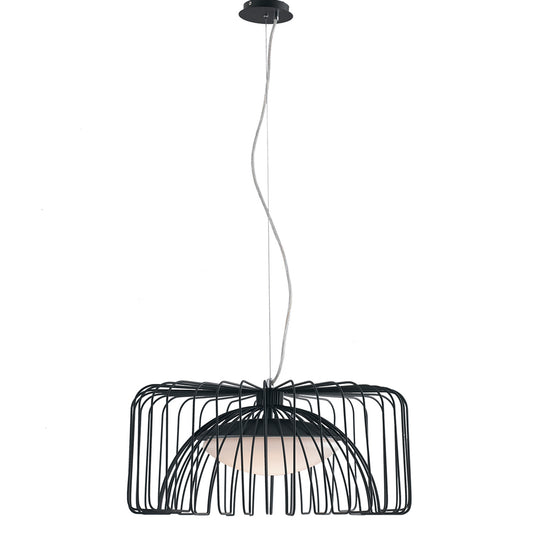 Lampadario a sospensione COUGAR in metallo nero 24W 4000K (luce naturale)