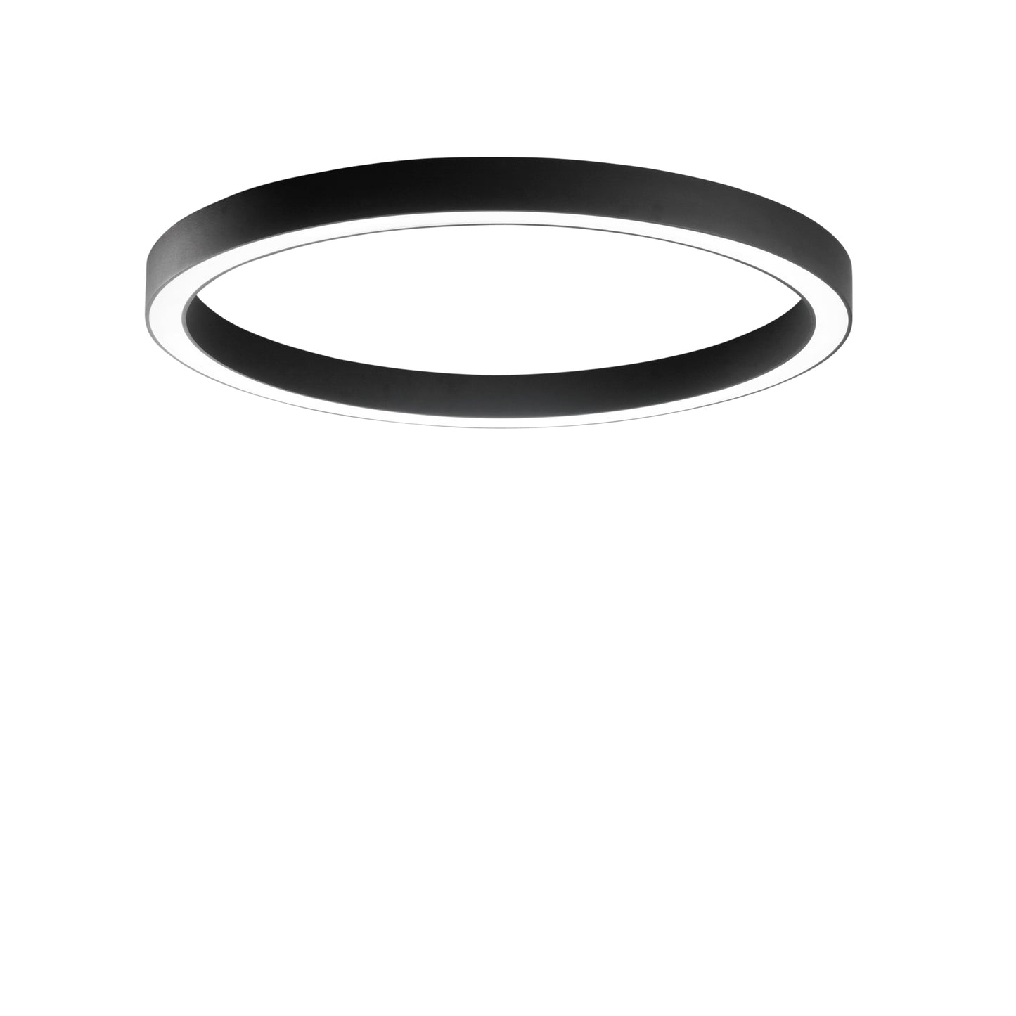 Plafoniera LED DEMOS nera con diffusore in acrilico, CCT, Ø 120 cm.