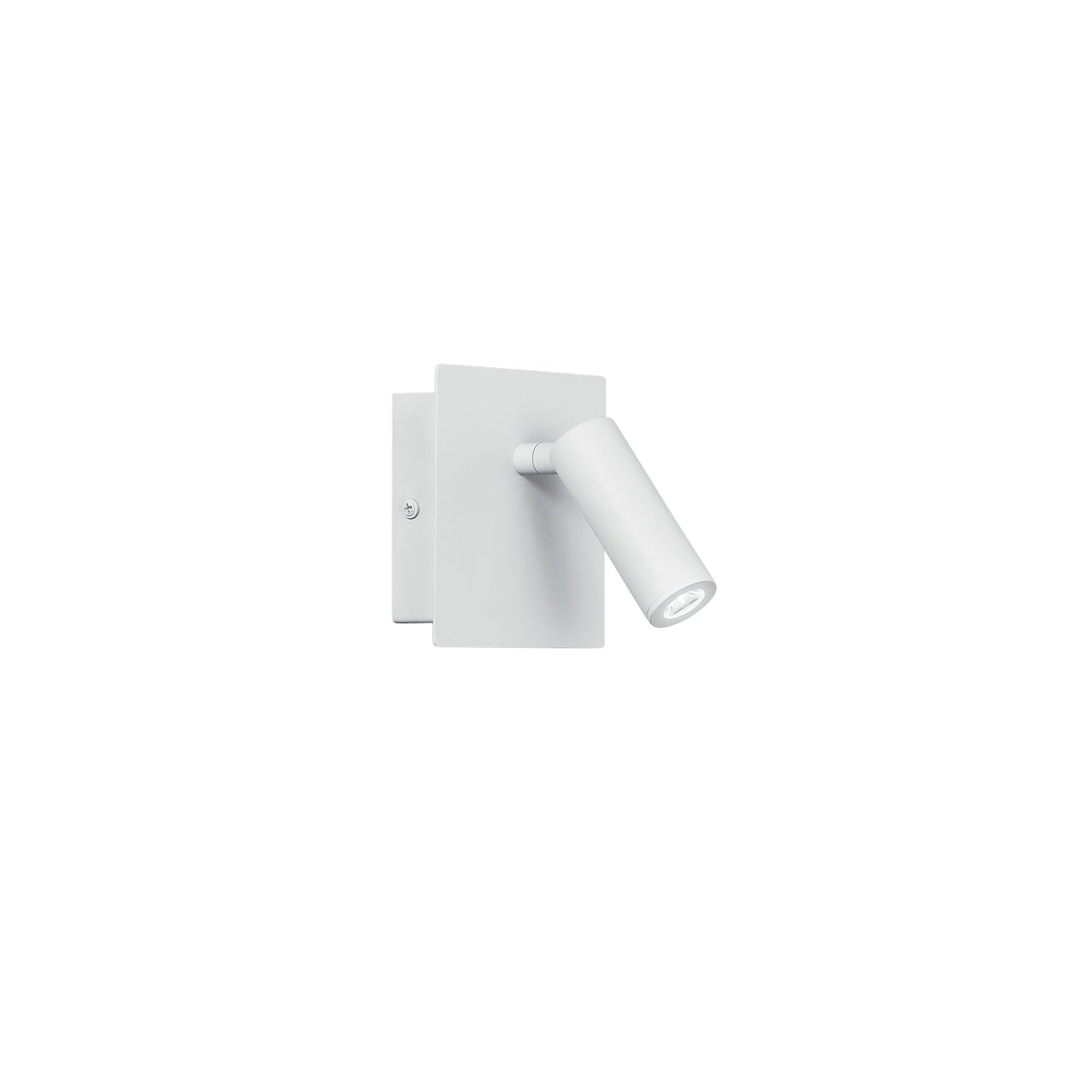 Applique LED DICKENS in alluminio bianco con punto luce orientabile