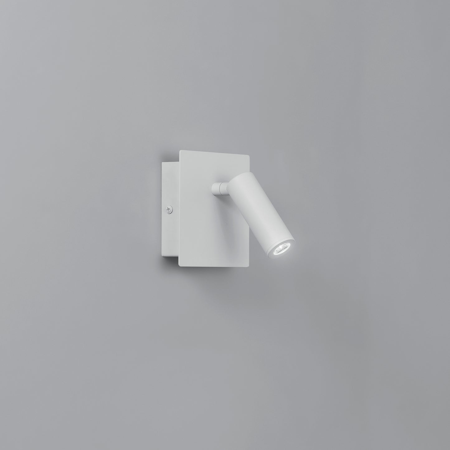 Applique LED DICKENS in alluminio bianco con punto luce orientabile