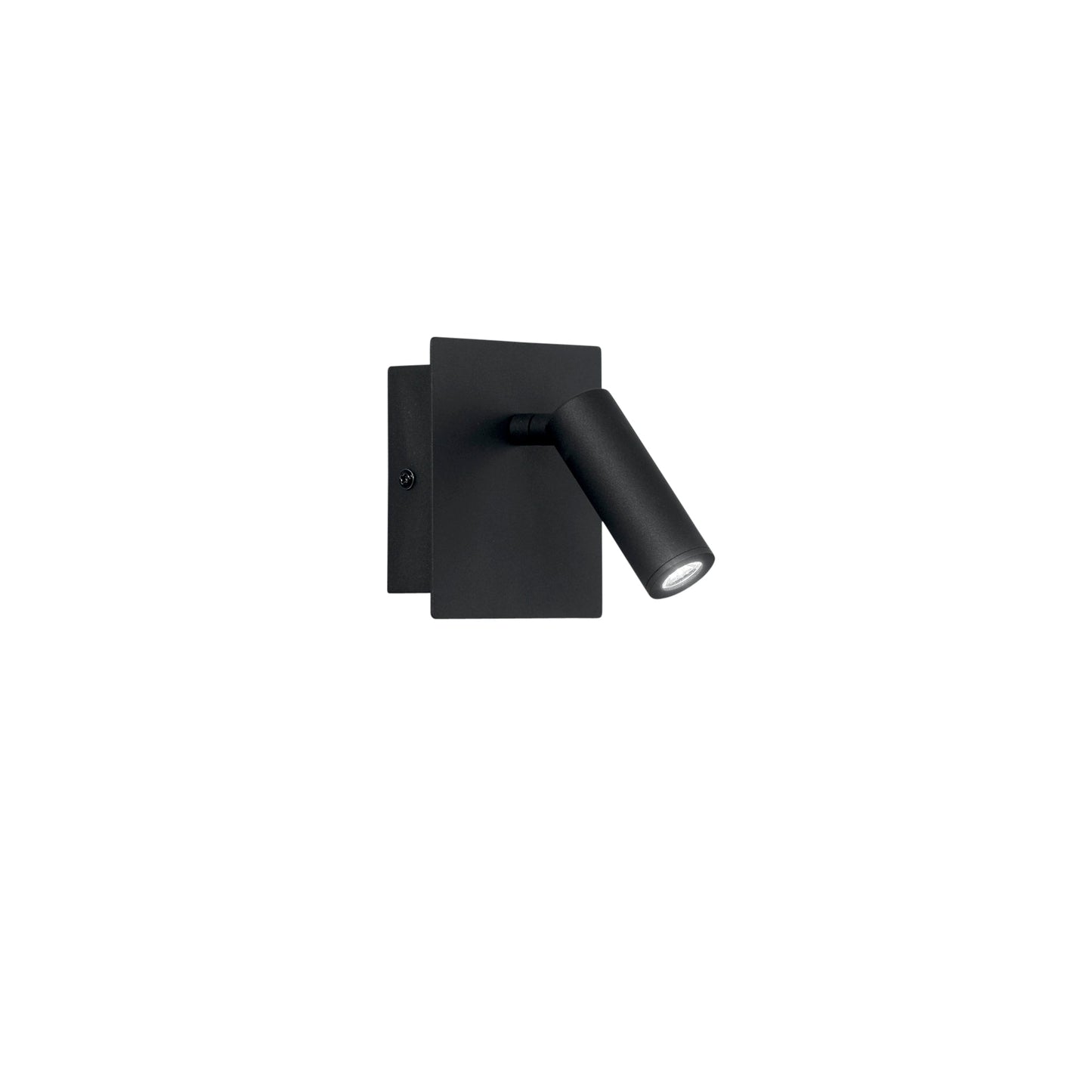 Applique LED DICKENS in alluminio nero con punto luce orientabile
