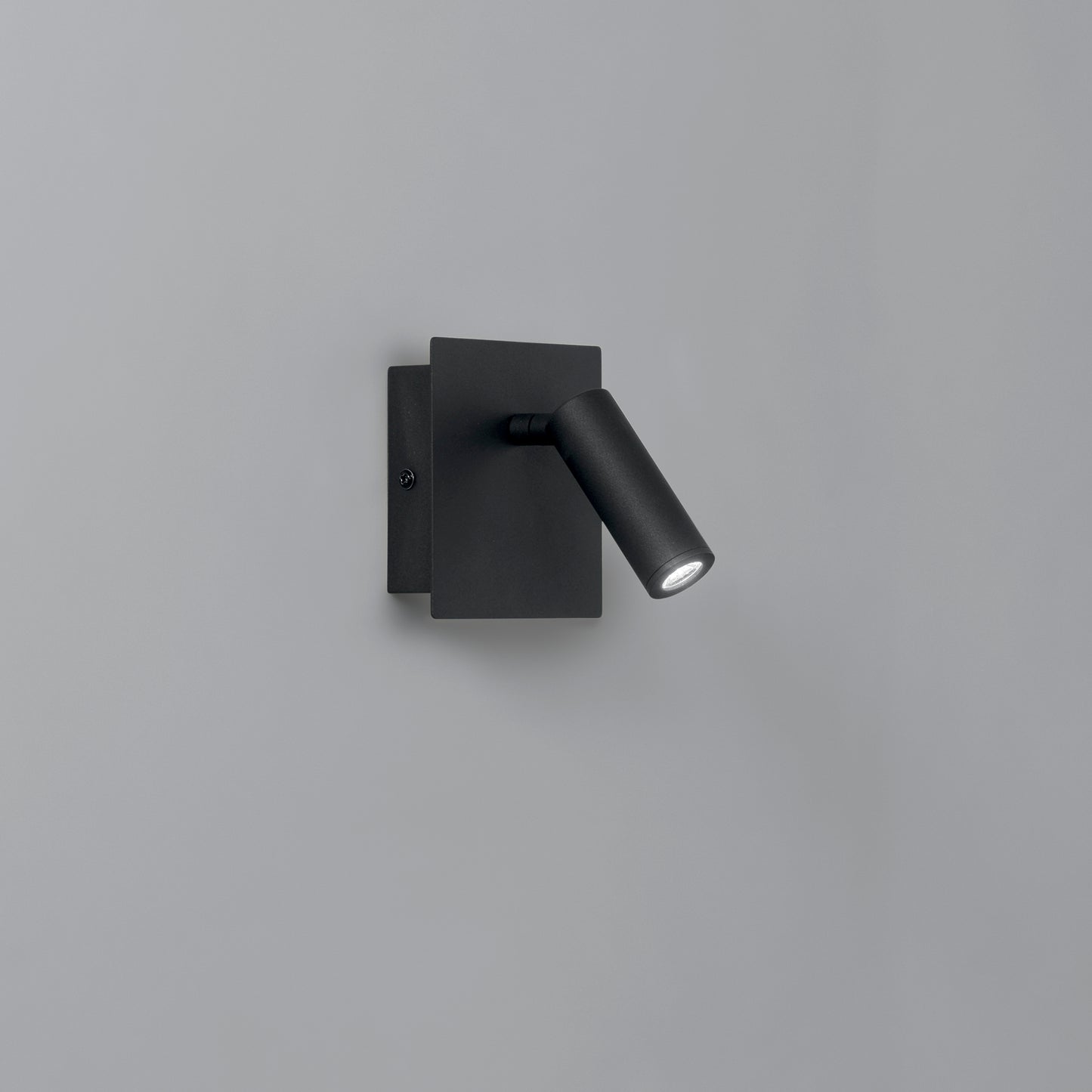 Applique LED DICKENS in alluminio nero con punto luce orientabile