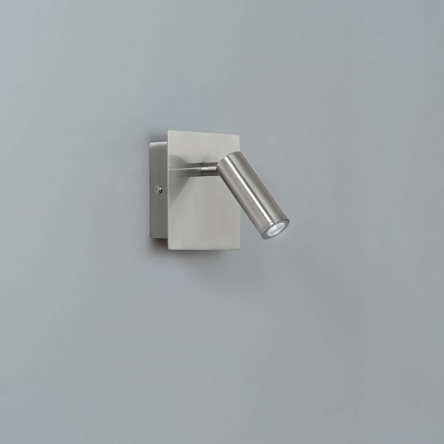 Applique LED DICKENS in alluminio nichel con punto luce orientabile