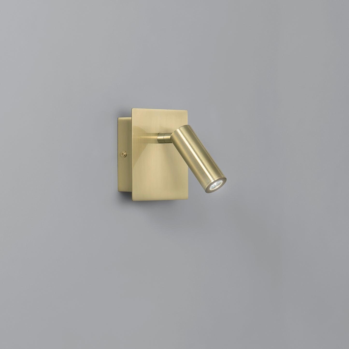 Applique LED DICKENS in alluminio oro con punto luce orientabile