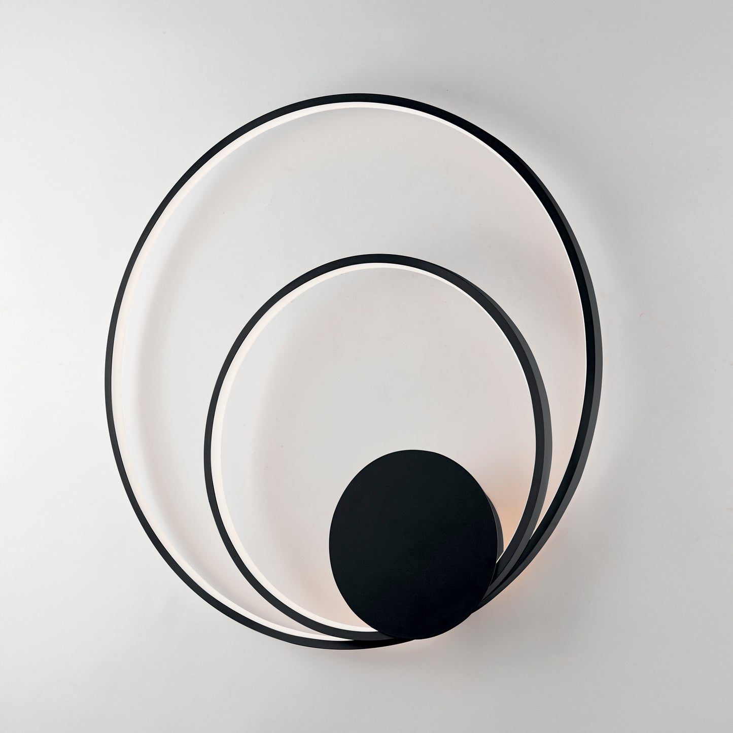 Plafoniera LED DIEM in alluminio nero, CCT