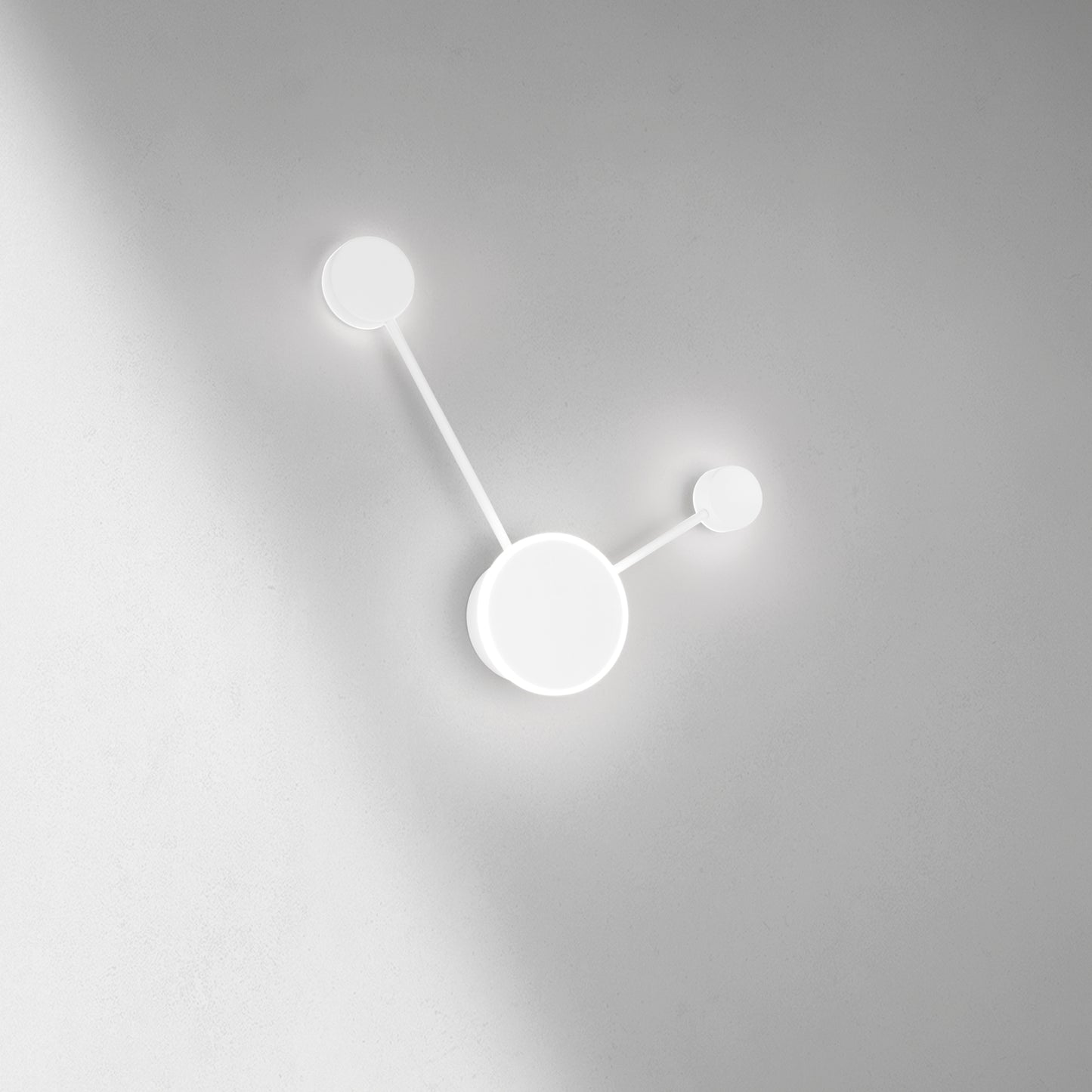 Plafoniera LED ETERE in alluminio bianco 2 punti luce, CCT
