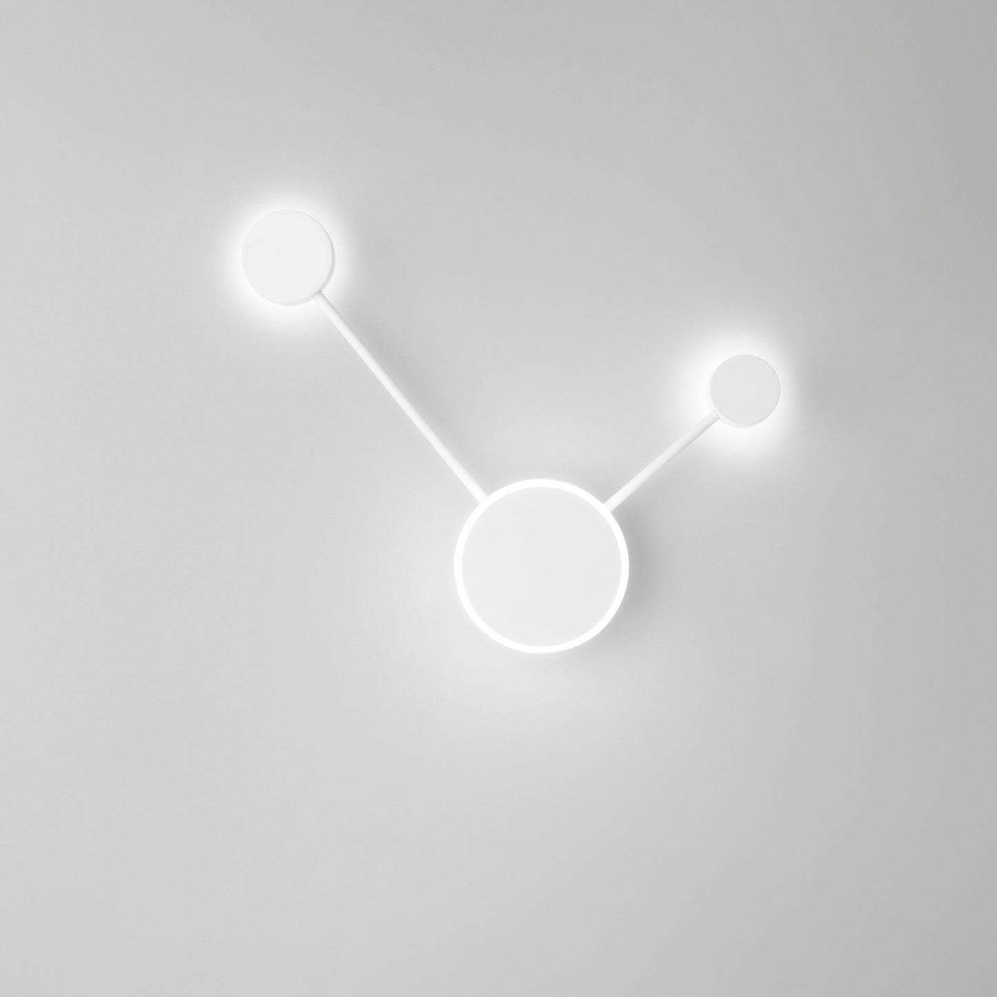 Plafoniera LED ETERE in alluminio bianco 2 punti luce, CCT