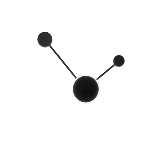 Plafoniera LED ETERE in alluminio nero 2 punti luce, CCT