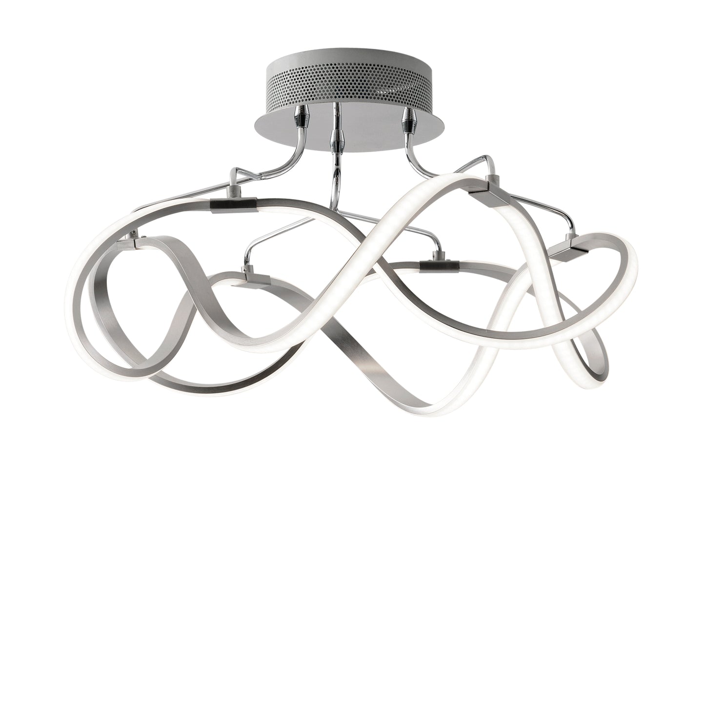 Plafoniera LED FLIGHT in nichel spazzolato 28.8W 4000K (luce naturale)