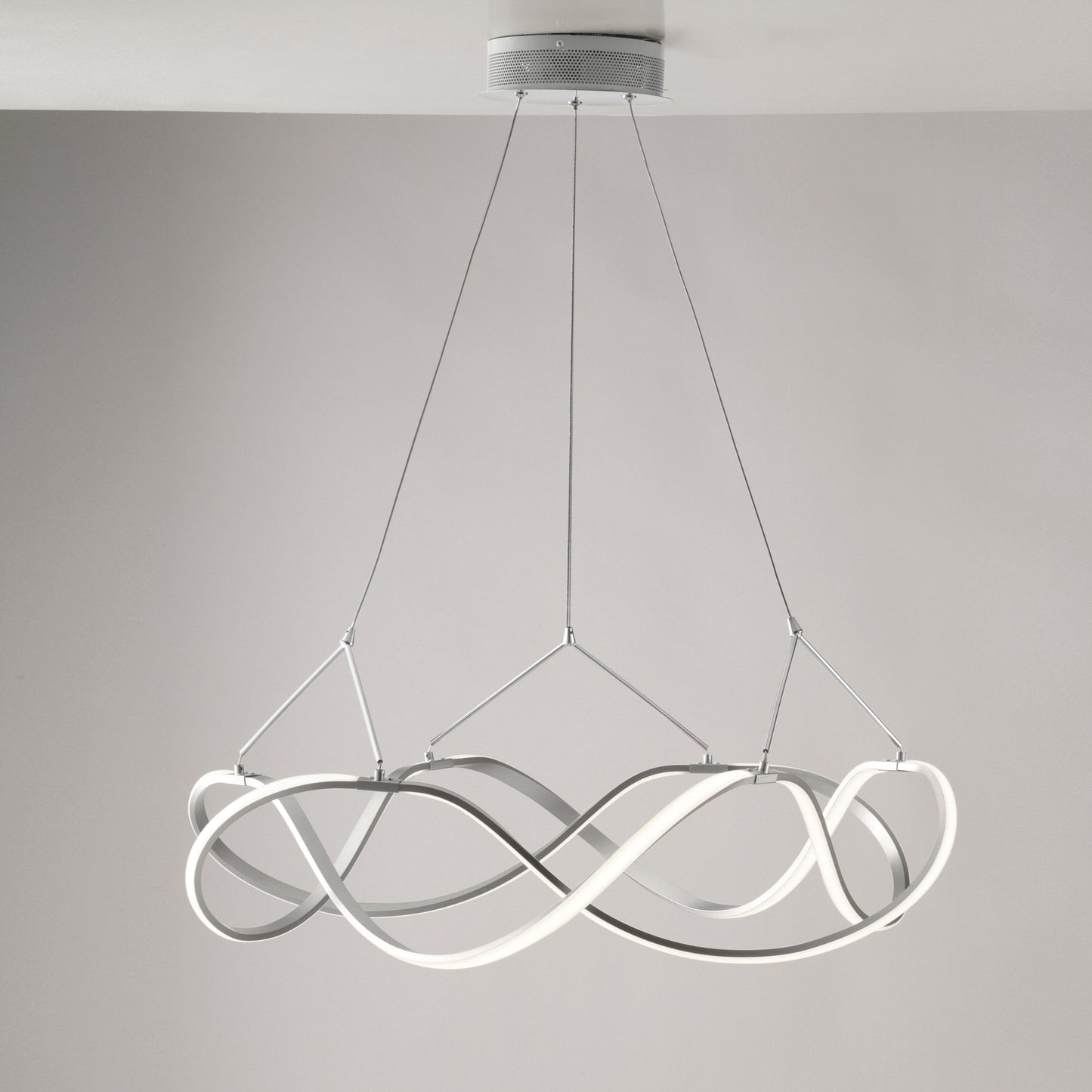 Sospensione FLIGHT in nichel spazzolato 45W 4000K(Luce naturale)