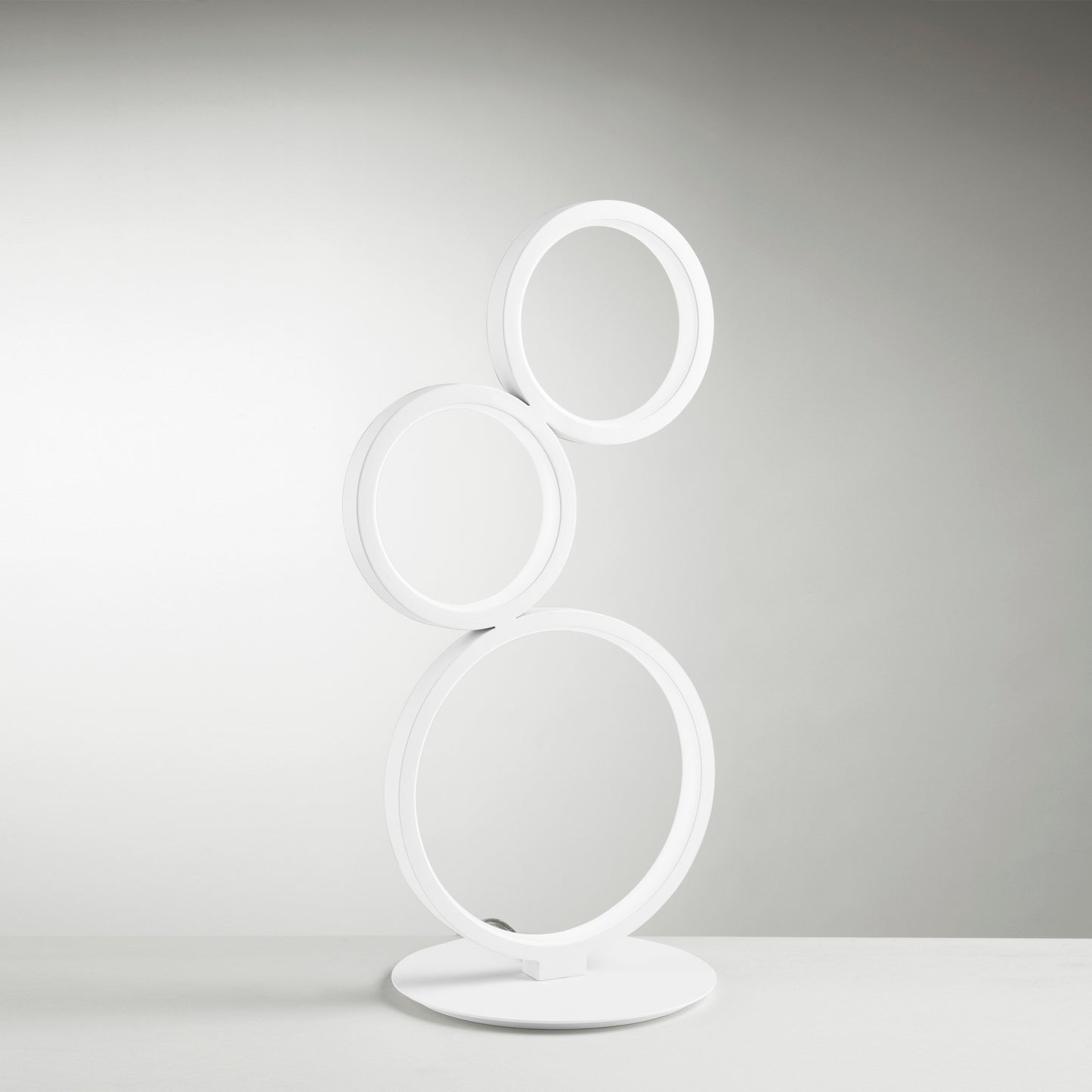 Lumetto LED FREDY in alluminio bianco con struttura in silicone, CCT, h 42,7cm.