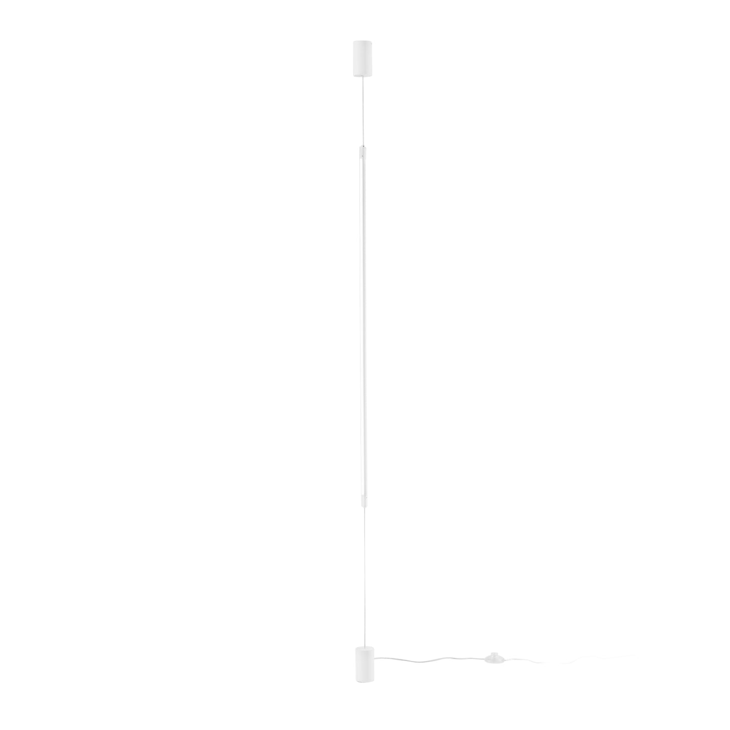 Piantana a sospensione LED GRAVITY in metallo bianco, posizione e altezza regolabili, CCT