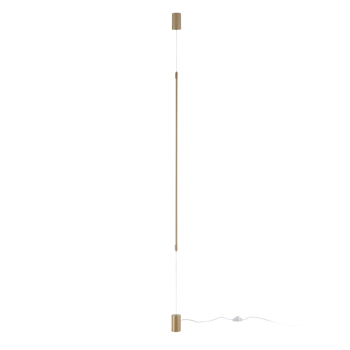 Piantana a sospensione LED GRAVITY in metallo oro, posizione e altezza regolabili, CCT