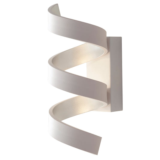 Applique LED HELIX in alluminio bianca e argento 3000K (Luce calda)