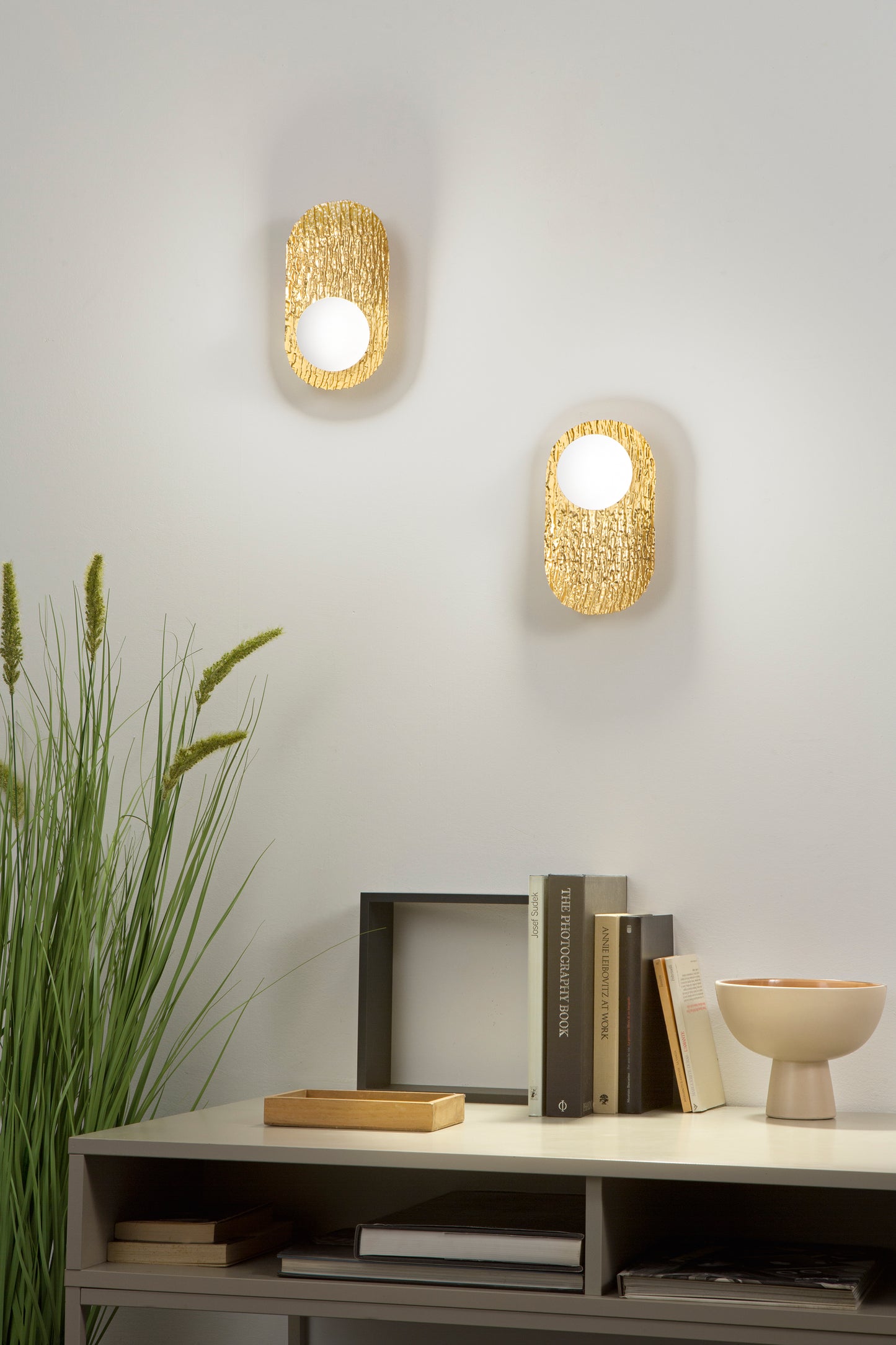 Applique LED da parete HOCKEY in metallo oro