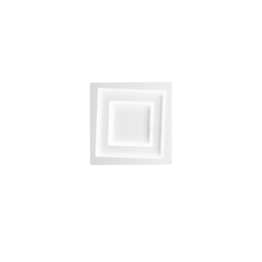 Applique LED HYPNOTIC quadrata in alluminio bianca con diffusore in acrilico, CCT, 26cm.