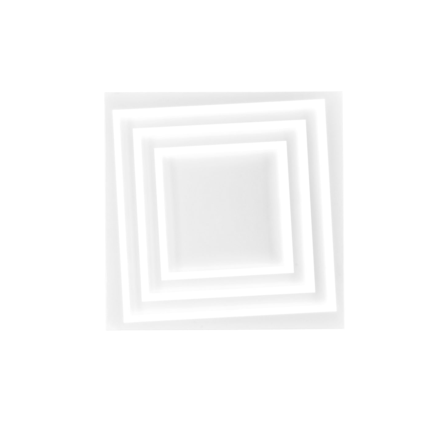 Plafoniera LED HYPNOTIC quadrata in alluminio bianca ,CCT, 47 cm.