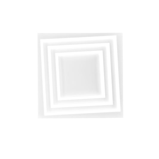 Plafoniera LED HYPNOTIC quadrata in alluminio bianca ,CCT, 47 cm.