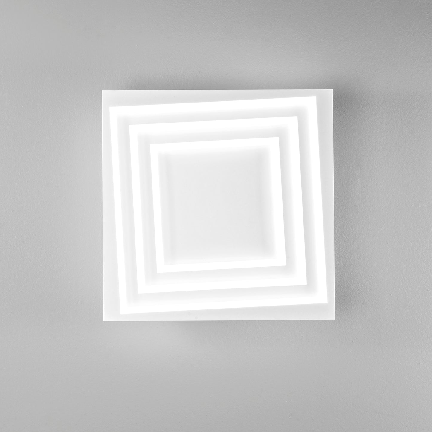 Plafoniera LED HYPNOTIC quadrata in alluminio bianca ,CCT, 47 cm.
