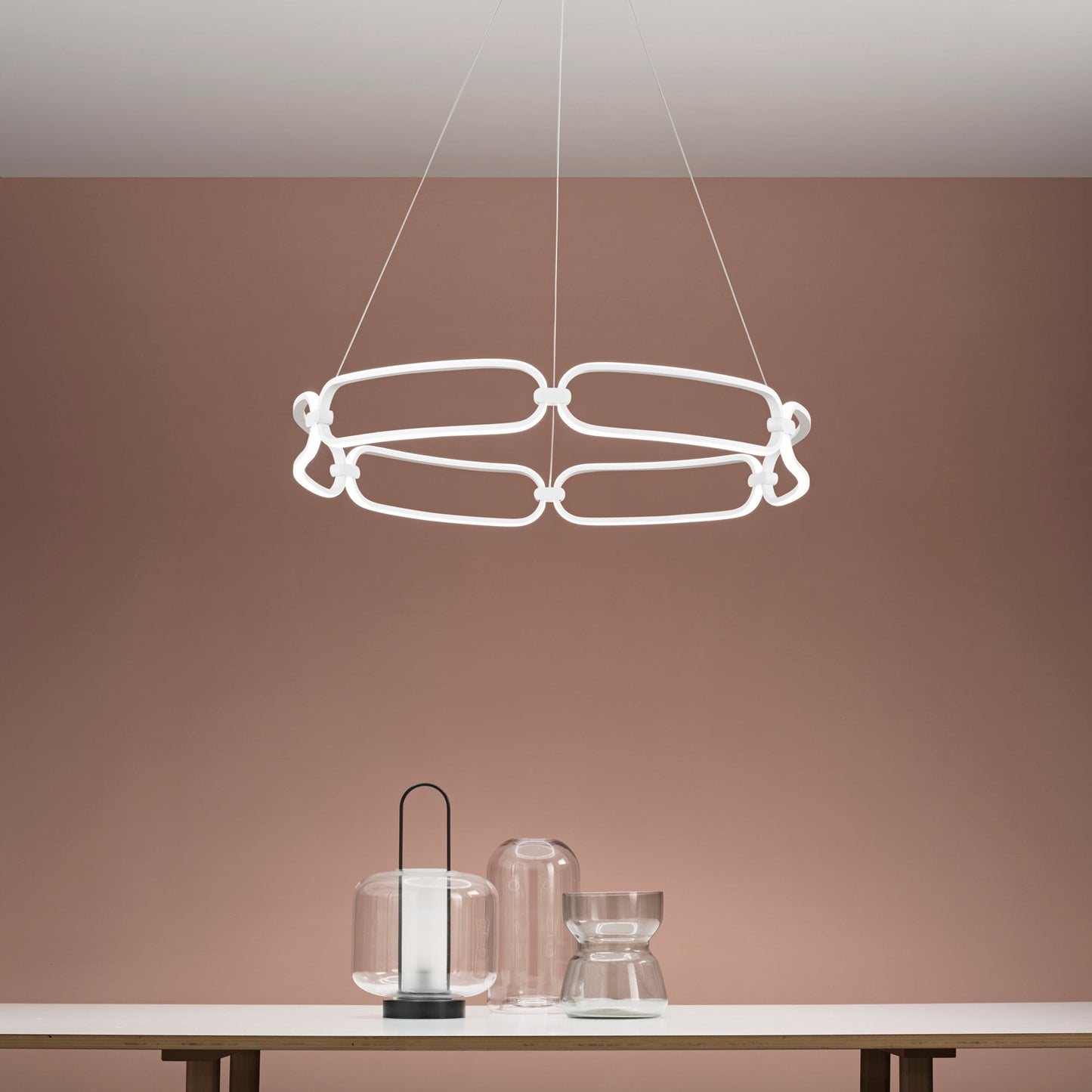 Sospensione INFINITY bianca 61.6W 4000K (luce naturale) 78cm.