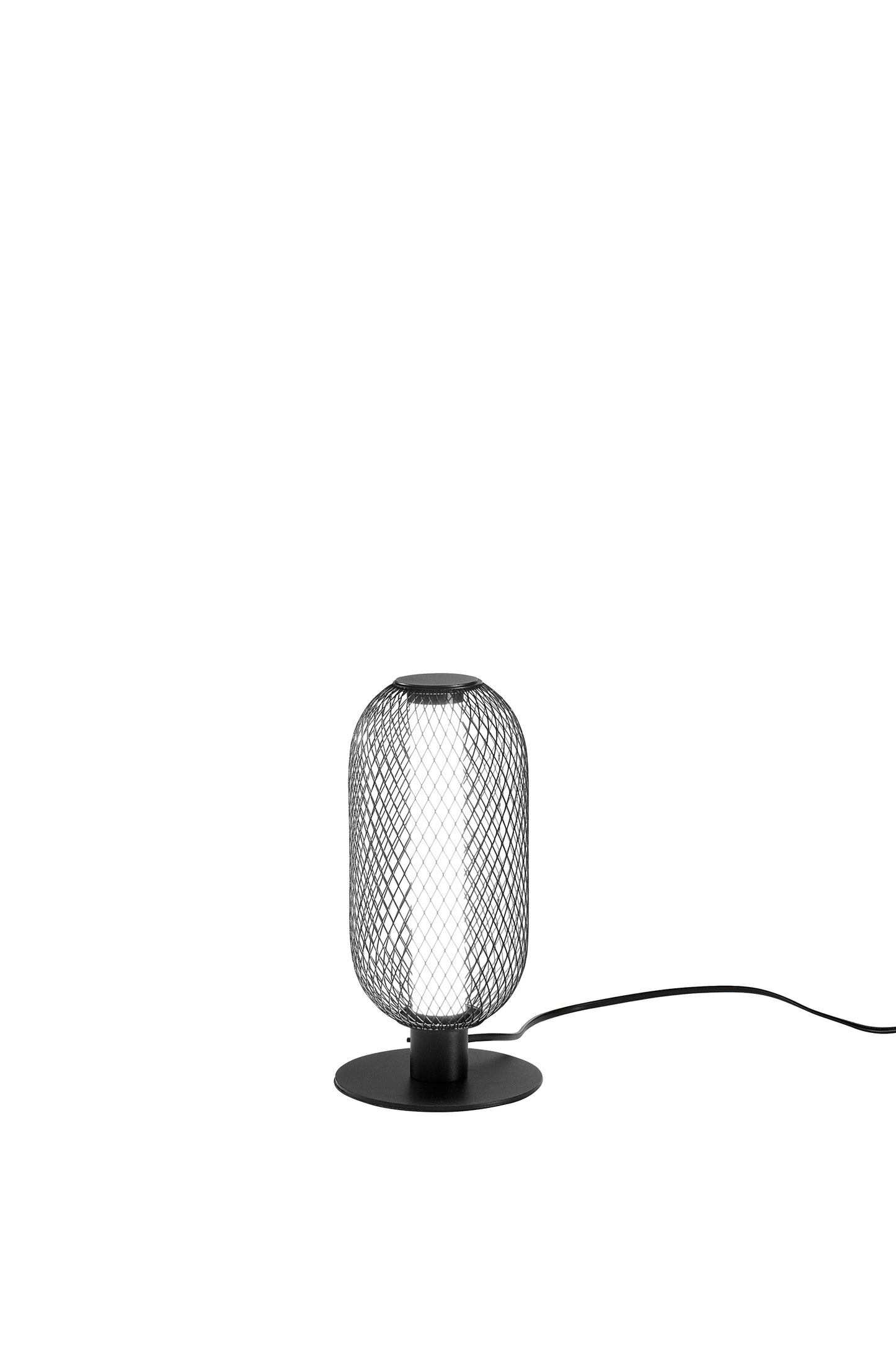 Lume INKAS in vetro soffiato con diffusore in metallo nero, CCT