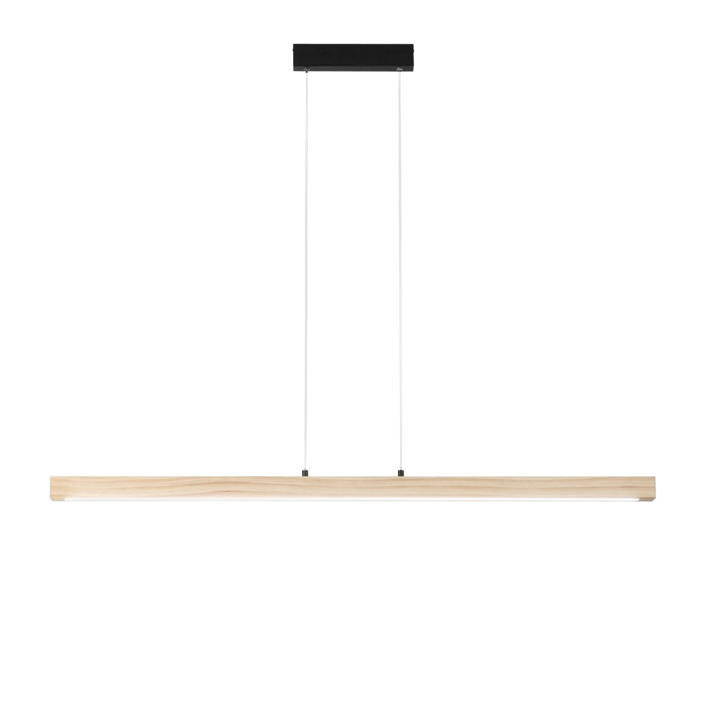 Sospensione LED JOSEPH con struttura in legno naturale con funzione CCT