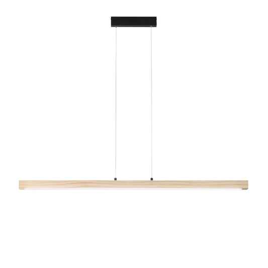 Sospensione LED JOSEPH con struttura in legno naturale con funzione CCT