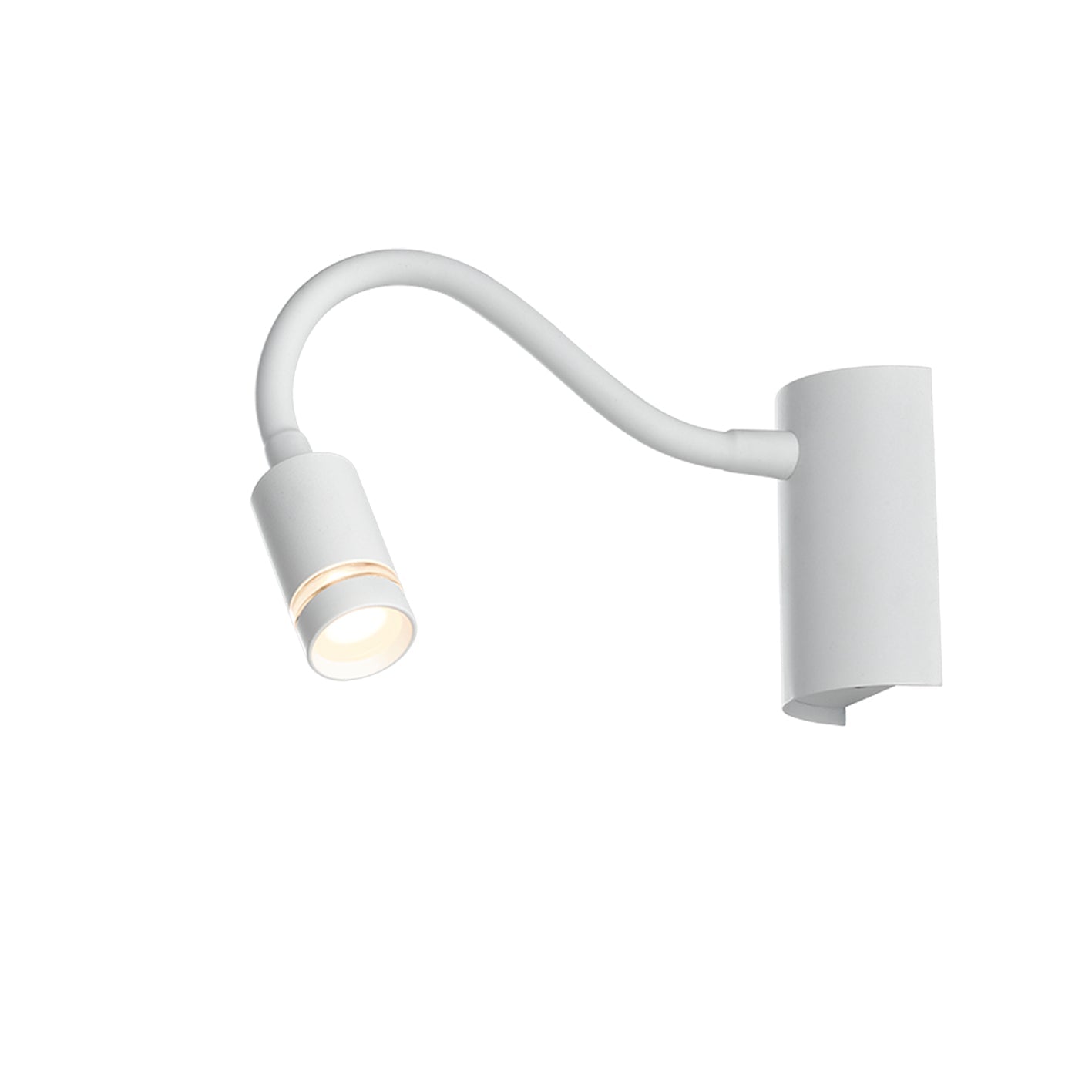 Applique LED KEPLER in metallo bianco con braccio flessibile 3000K (luce calda)