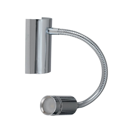 Applique LED KEPLER in metallo cromo con braccio flessibile 3000K (luce calda)