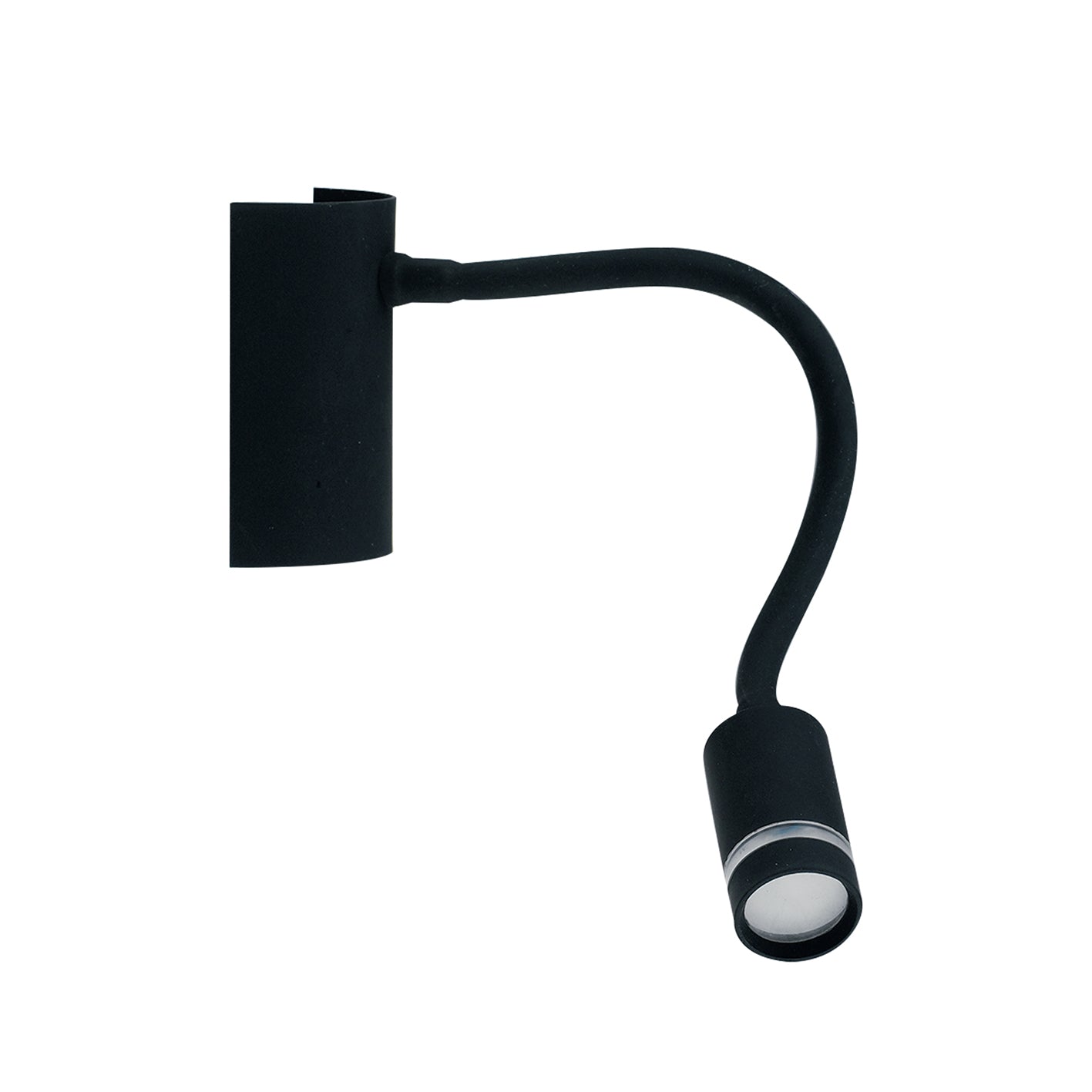 Applique LED KEPLER in metallo nero con braccio flessibile 3000K (luce calda)