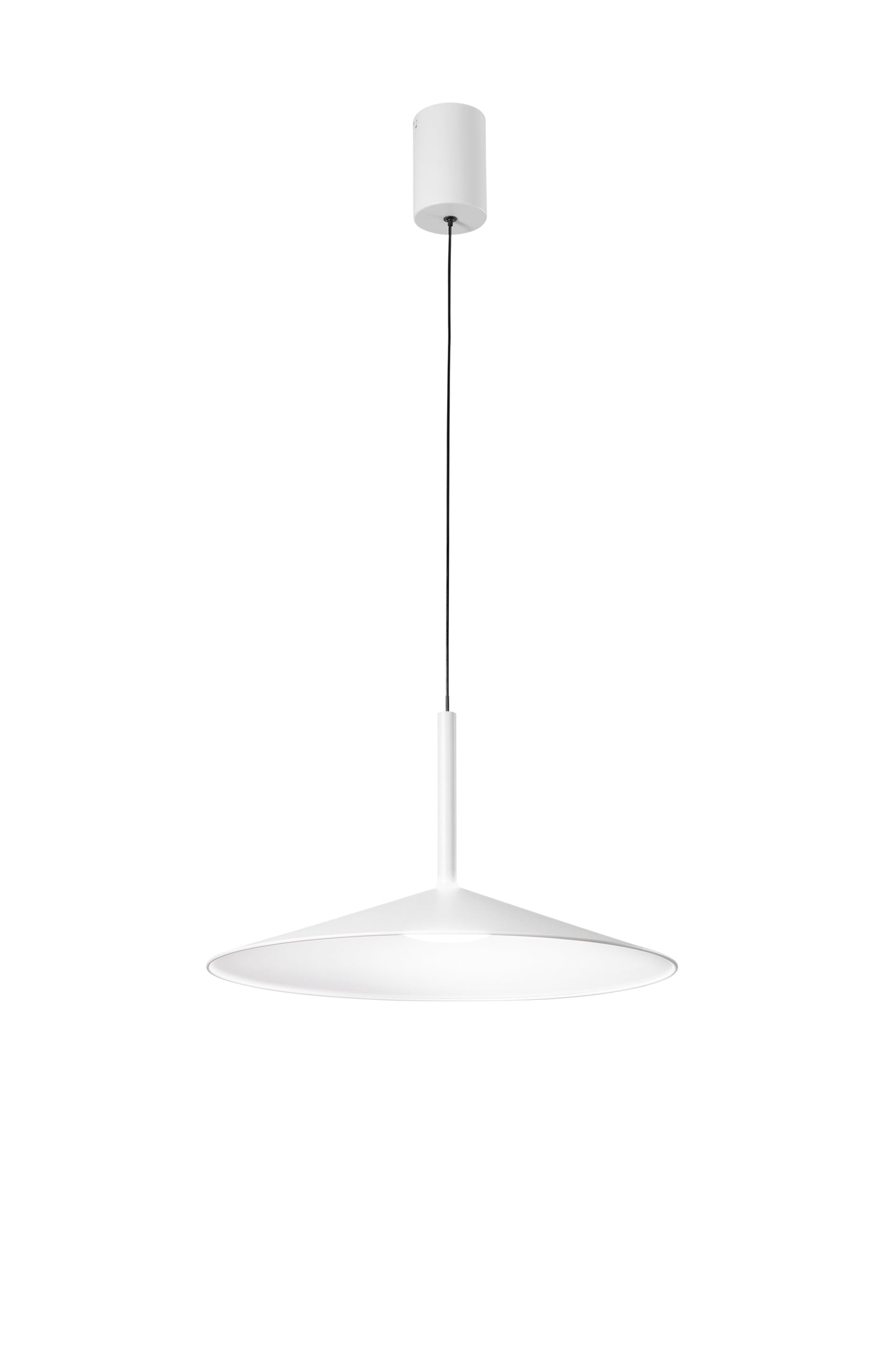 Sospensione KHAN in metallo bianco con interno bianco, CCT