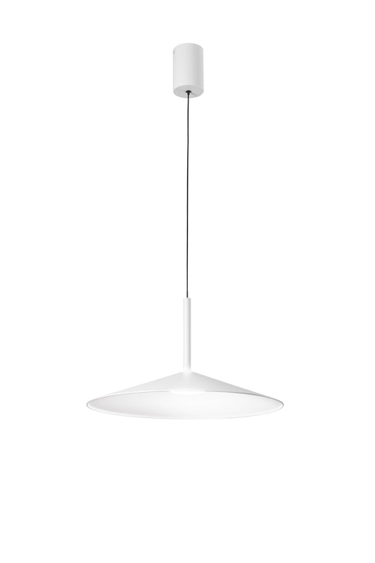 Sospensione KHAN in metallo bianco con interno bianco, CCT