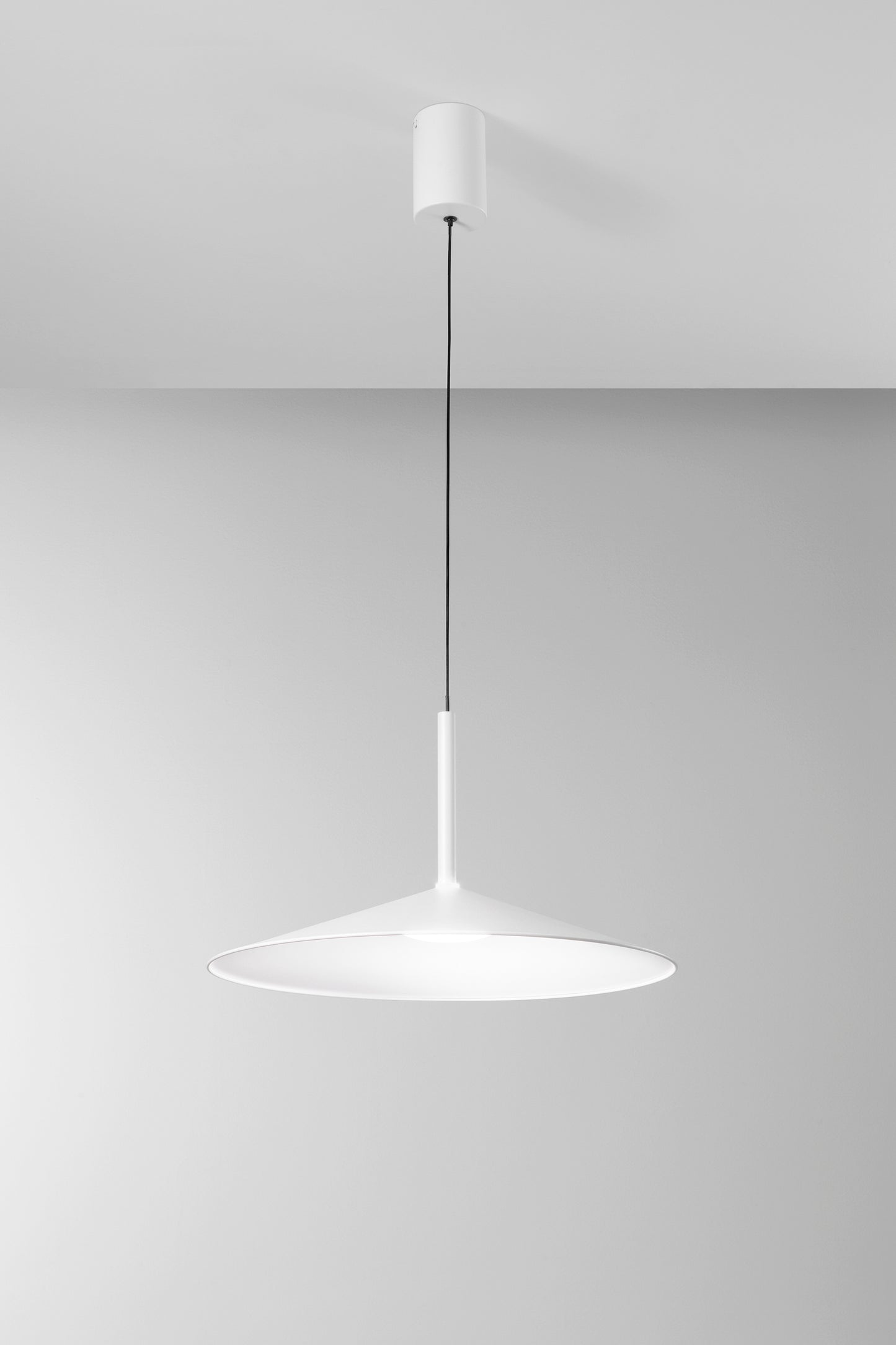 Sospensione KHAN in metallo bianco con interno bianco, CCT