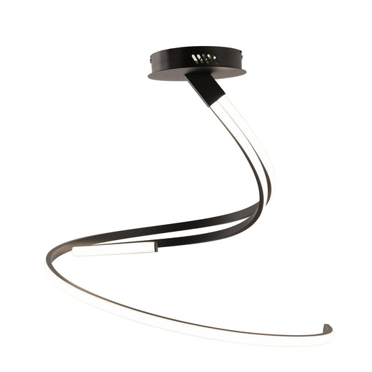 Plafoniera LED KINETIC in alluminio nero, CCT