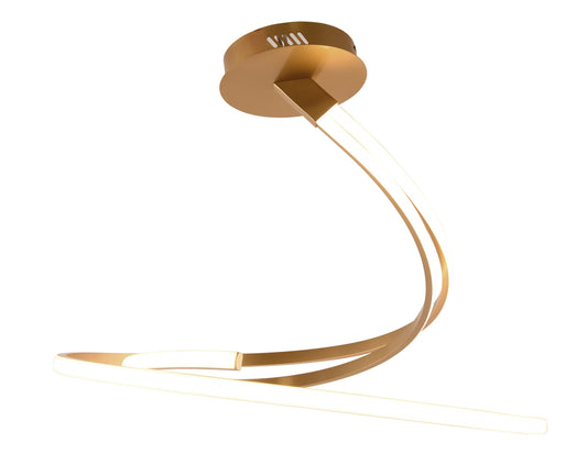 Plafoniera LED KINETIC in alluminio oro, CCT