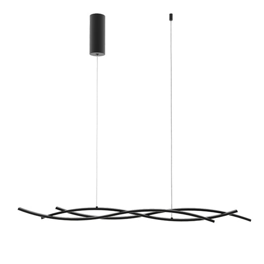 Sospensione LED KINETIC in alluminio nero, CCT