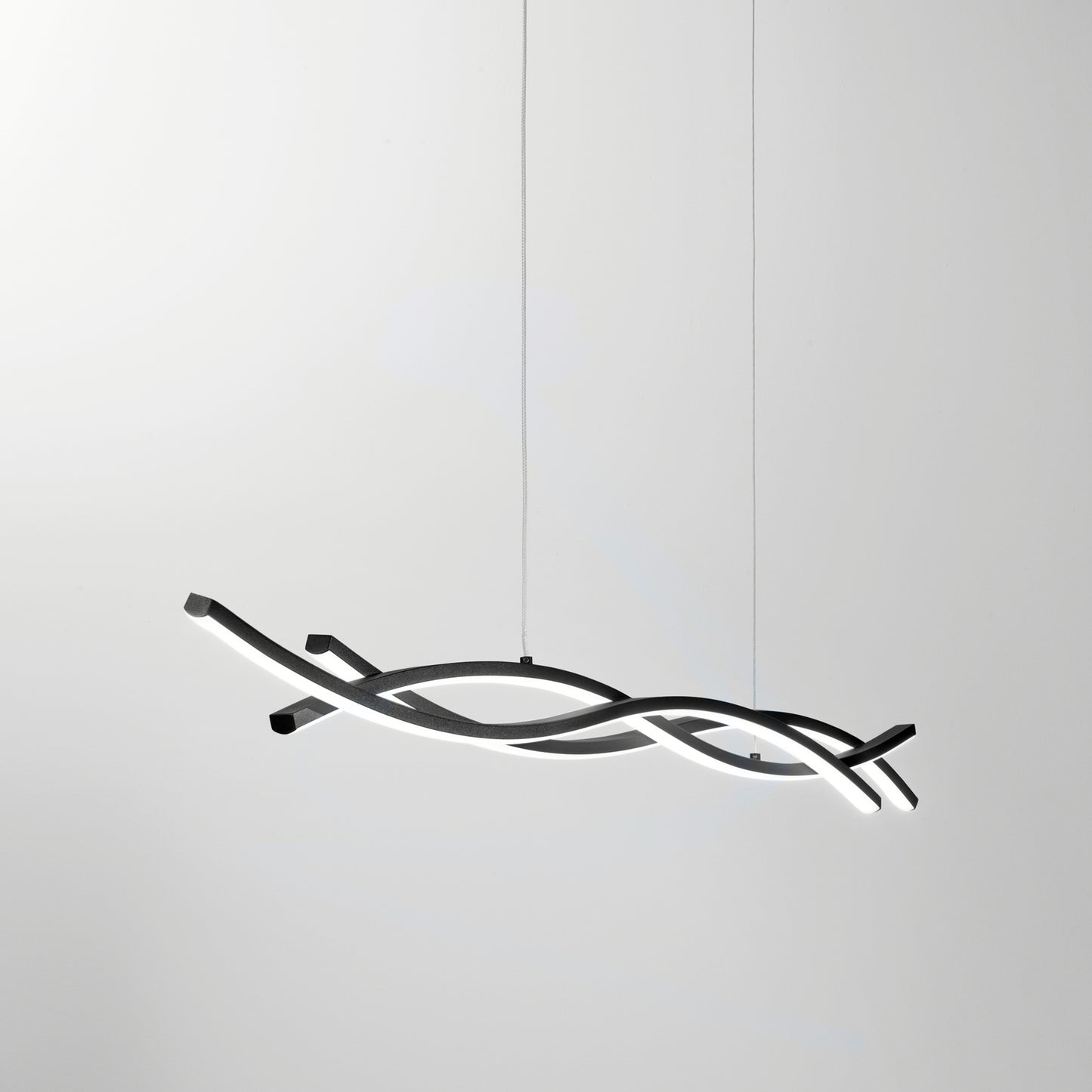 Sospensione LED KINETIC in alluminio nero, CCT