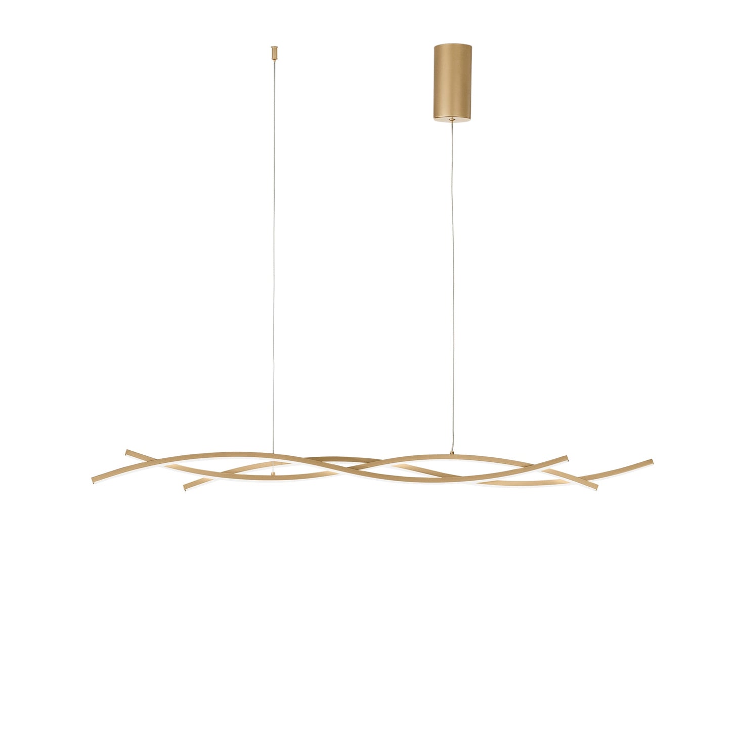 Sospensione LED KINETIC in alluminio oro, CCT